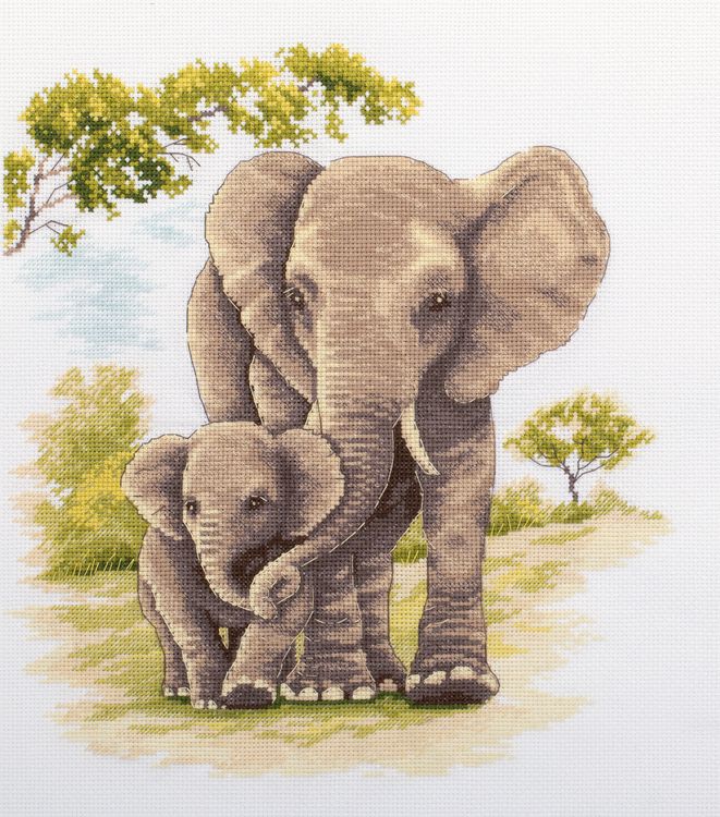 Набор для вышивания «Мать и дитя. Слоны»