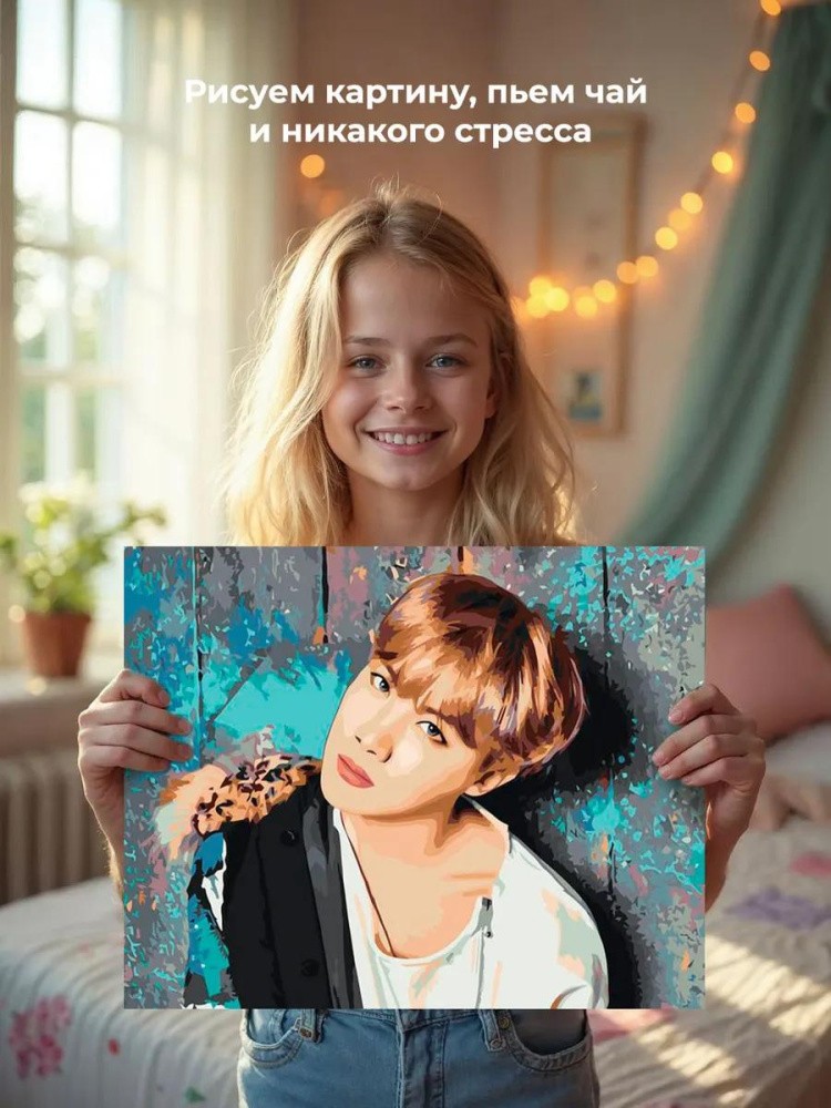 Картина по номерам «Корейская K-POP группа BTS Джей-Хоуп 2» — картинка 7