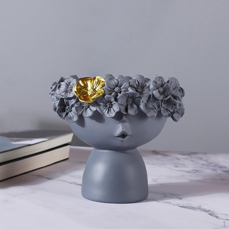 Силиконовый молд - Подсвечник с цветами, 13x11см, 1 шт. — картинка 3