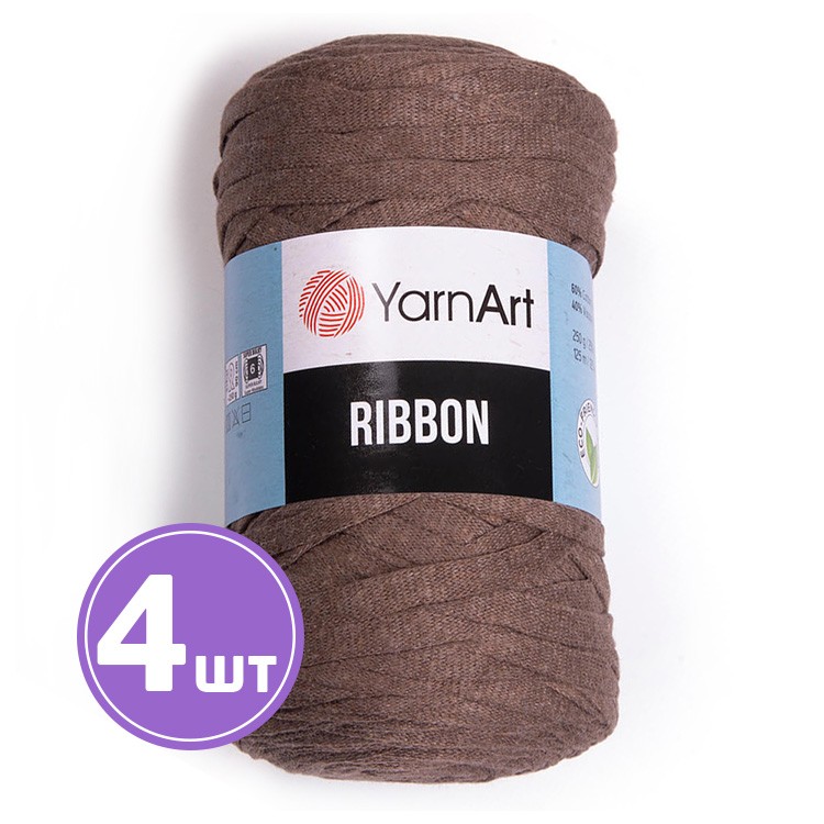 Пряжа YarnArt Ribbon (Риббон) (791), какао, 4 шт. по 250 г