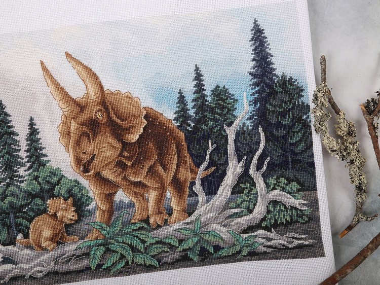 Набор для вышивания «Трицератопс» — картинка 3