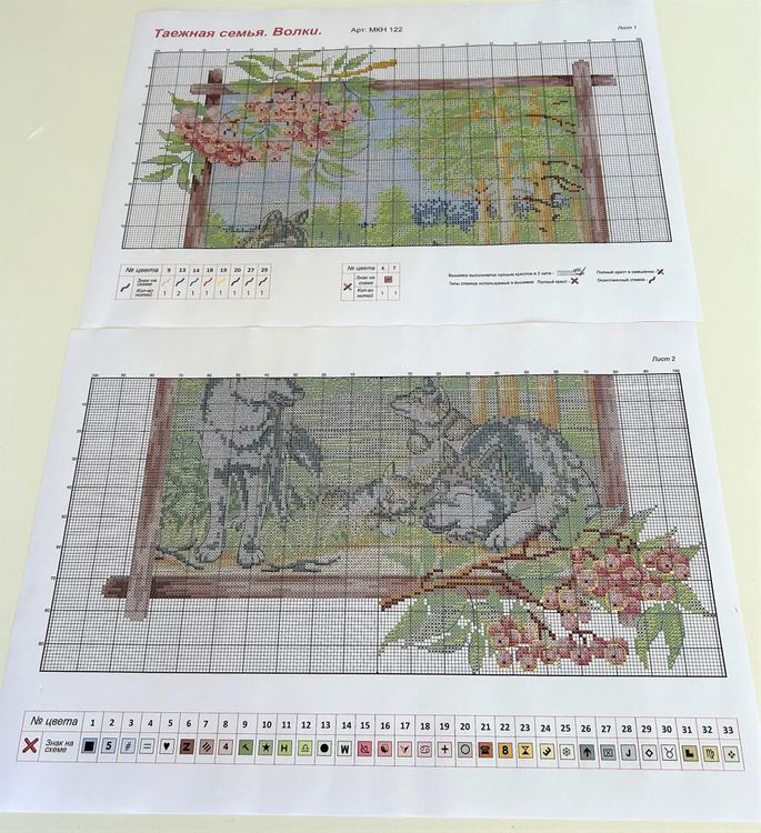 Набор для вышивания «Таежная семья. Волки» — картинка 5