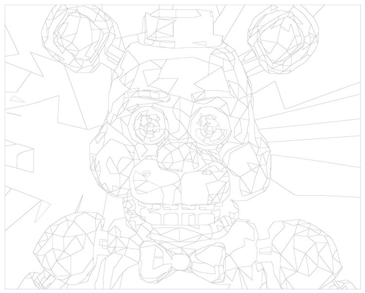 Картина по номерам «Фнаф Five nights at Freddy's Фредди 2» — картинка 3