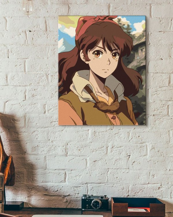 Картина по номерам «Красная шапочка в стиле аниме» — картинка 3