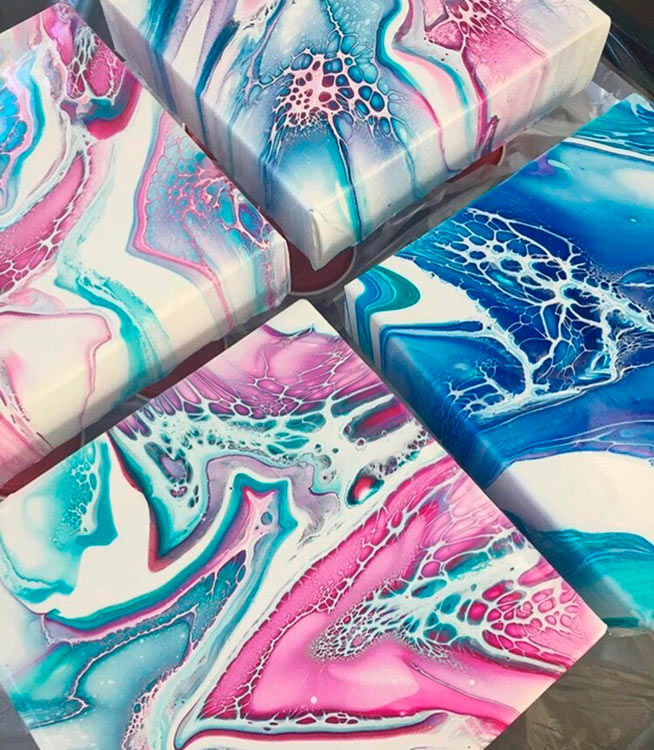 Набор красок для рисования жидким акрилом Флюид Арт, Art Blong — картинка 5