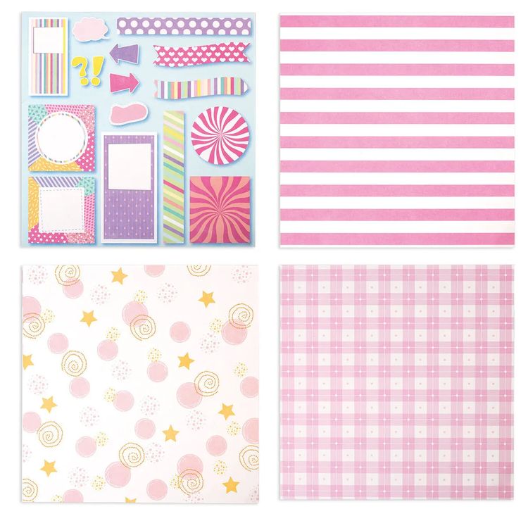 Бумага для скрапбукинга 30х30 см «Пастельные тона», 12 дизайнов — картинка 6
