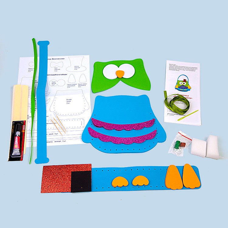 Сумочка из фоамирана «Веселая сова» — картинка 2