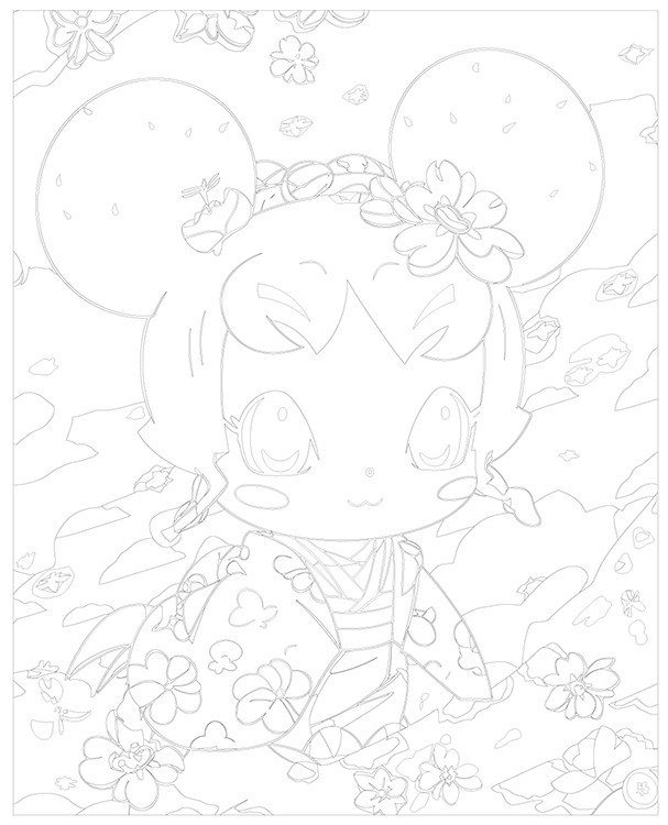 Картина по номерам «Аниме Hello Kitty Хеллоу Китти: Куроми» — картинка 3