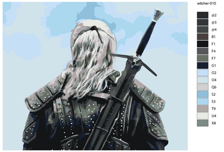 Картина по номерам «Ведьмак: Геральт из Ривии 5» — картинка 2