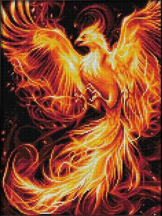 Алмазная вышивка «Огненный феникс»