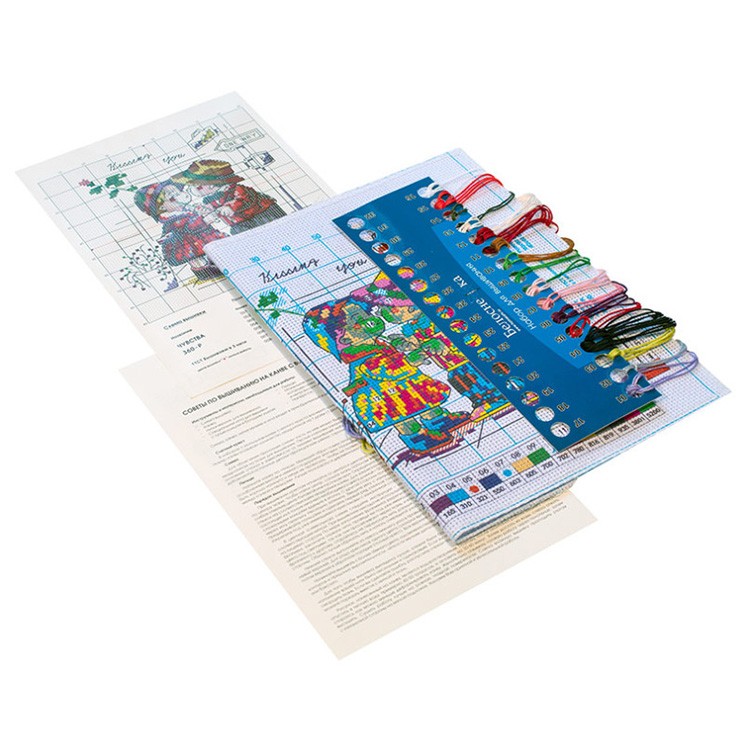 Подушка «Чувства» (канва голубая) — картинка 2