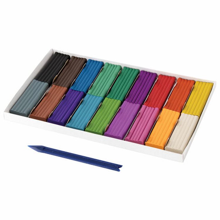 Пластилин классический ПИФАГОР «Эники-беники» 18 цветов, 270 г, со стеком — картинка 2