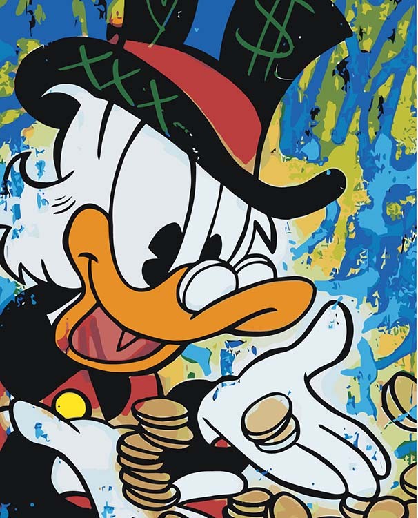 Картина по номерам «Скрудж МакДак и деньги 2»