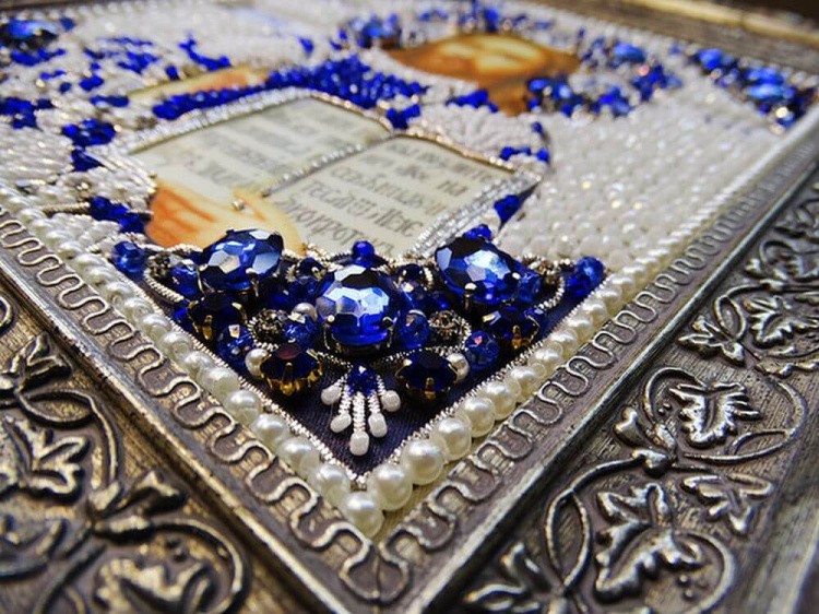 Набор вышивки хрустальными камнями «Вседержитель» (синий) — картинка 12