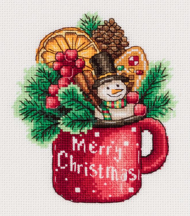 Набор для вышивания «Открытка. Новогодняя кружка» — картинка 3