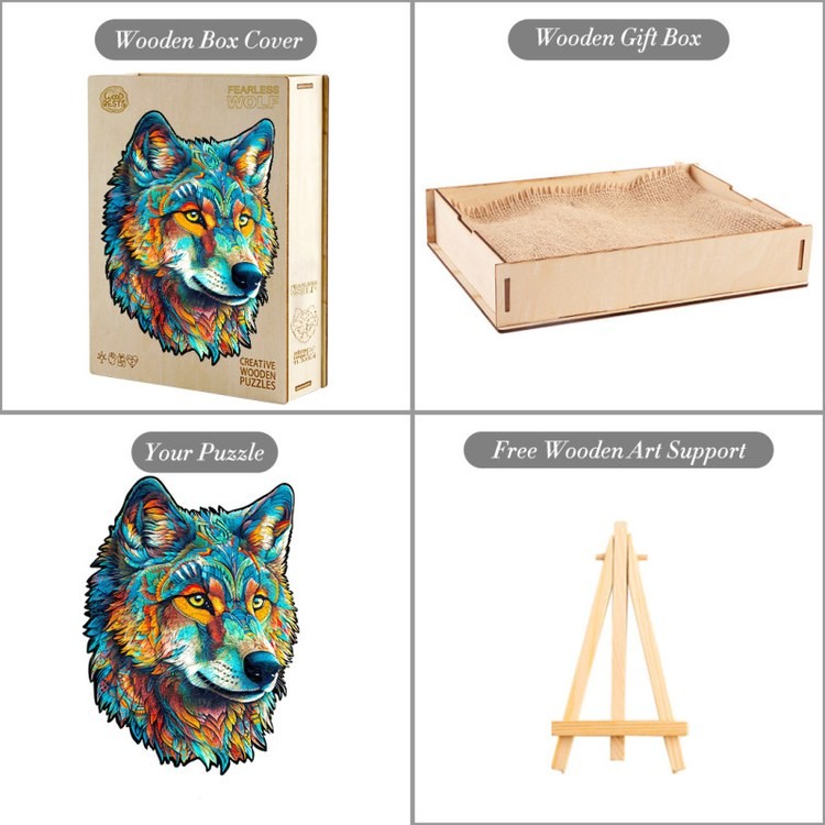 Деревянные пазлы «Бесстрашный Волк M», Woodbests — картинка 5