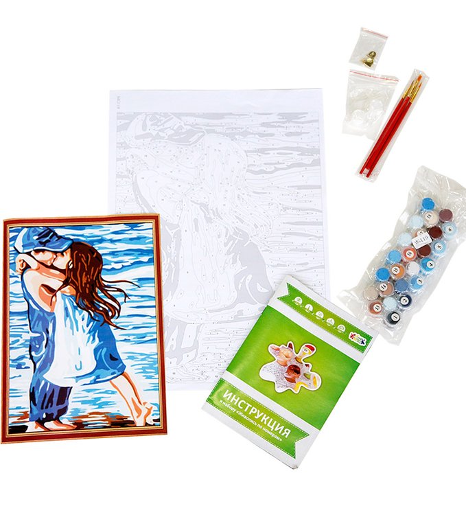 Картина по номерам «Поцелуй» — картинка 3