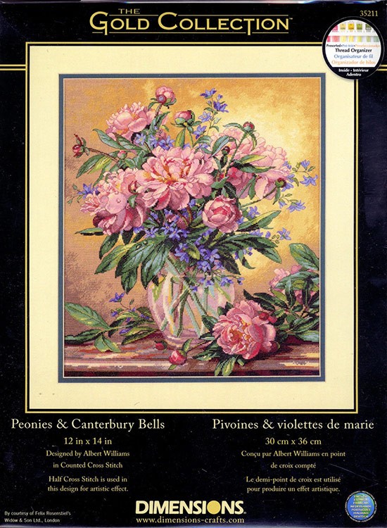 Набор для вышивания «Ваза с пионами» — картинка 8