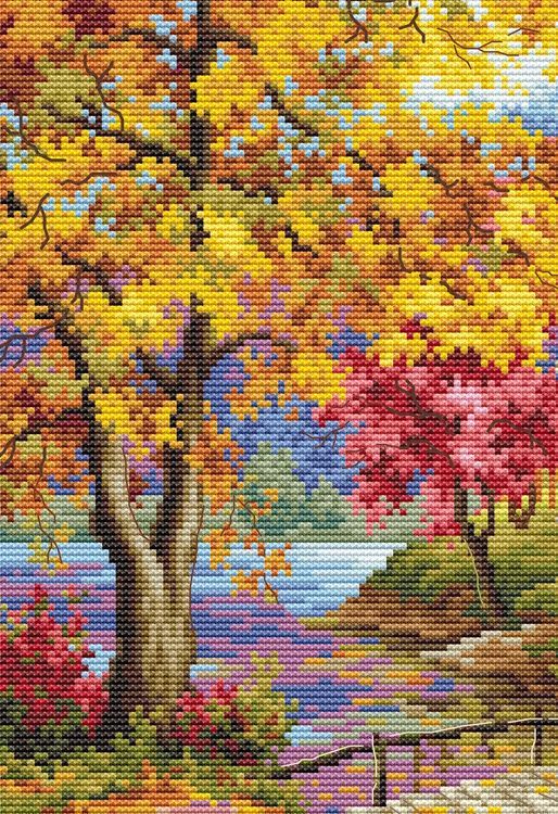 Набор для вышивания «Беседка в осеннем лесу» — картинка 4