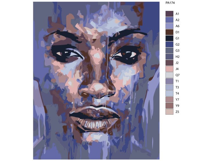 Картина по номерам «Лицо» — картинка 2