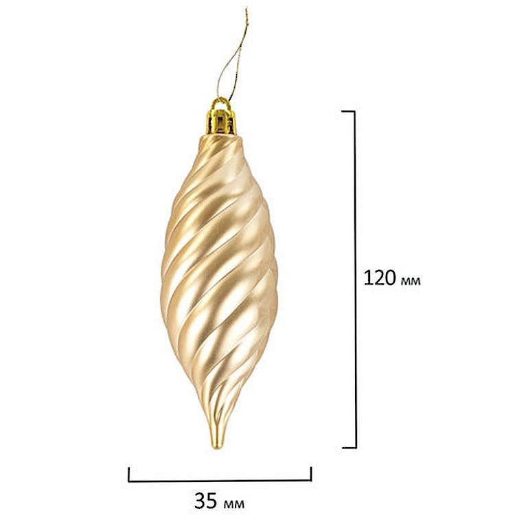 Набор украшений для ели, 39 предметов, золотистый цвет — картинка 26