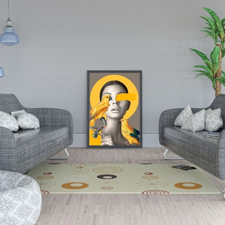 Картина по номерам «Девушка и попугаи» — картинка 5