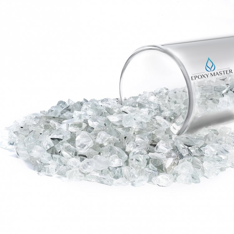 Стеклянная крошка зеркальная односторонняя Mirror, средняя, 100г — картинка 2