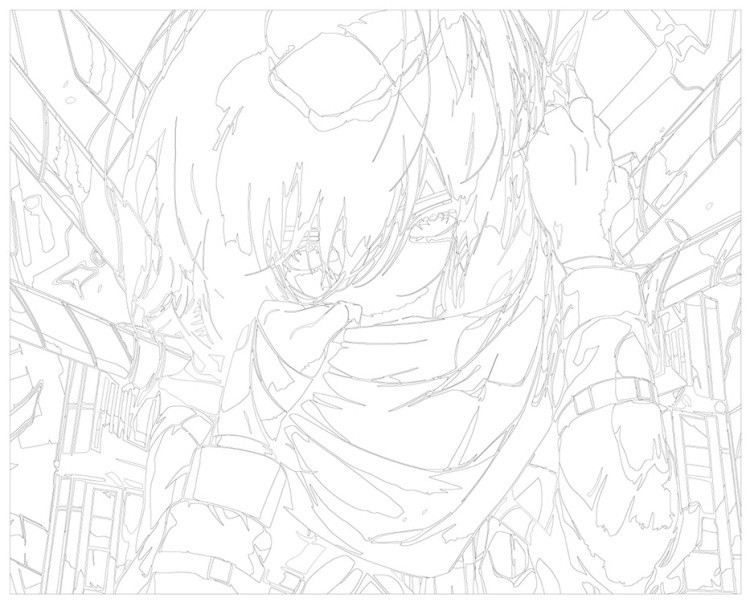 Картина по номерам «Аниме Атака Титанов: Микаса Аккерман» — картинка 3