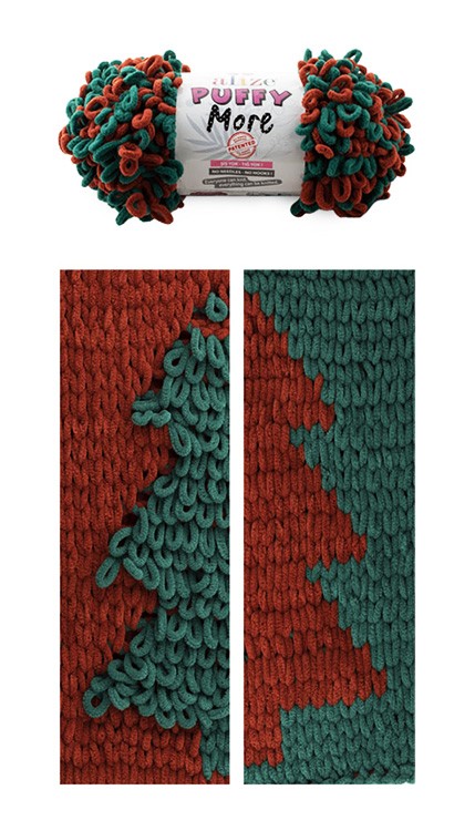 Пряжа ALIZE Puffy More (6294), мультиколор, 5 шт. по 150 г — картинка 2