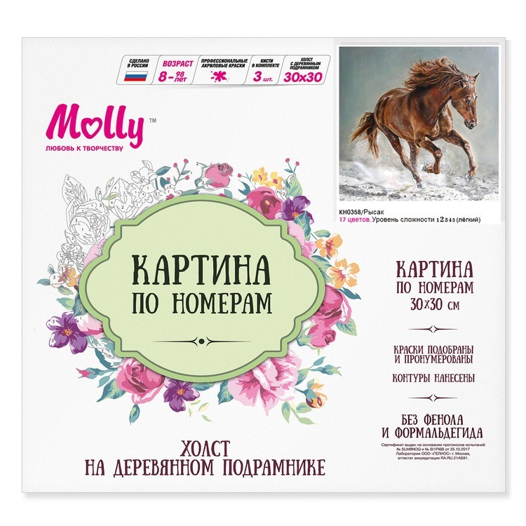 Картина по номерам «Рысак» — картинка 2