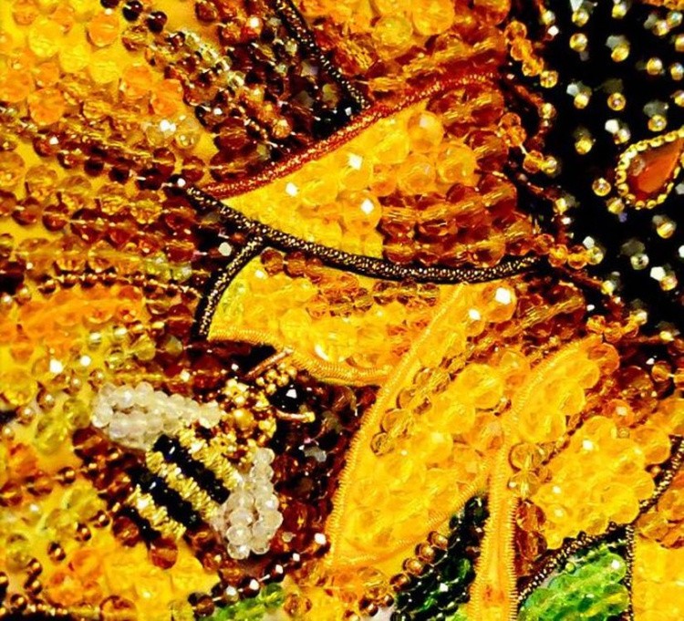 Набор для вышивания хрустальными бусинами «Подсолнухи» — картинка 2