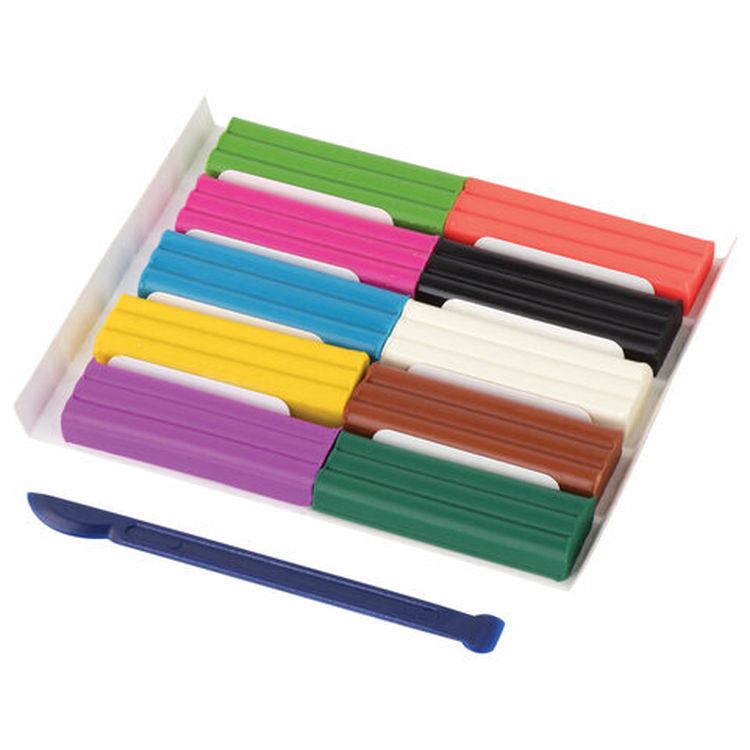 Пластилин восковой Юнландия «Веселый шмель», 10 цветов, 150 г, со стеком — картинка 3