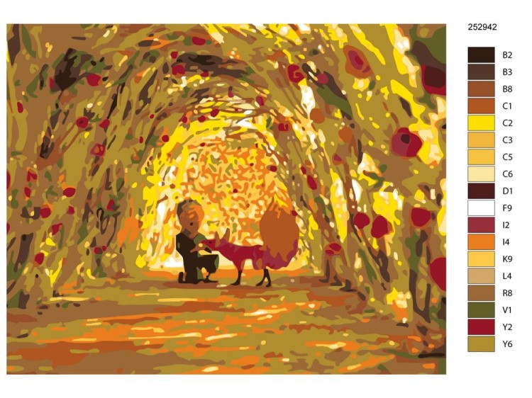 Картина по номерам «Мальчик и лис» — картинка 2