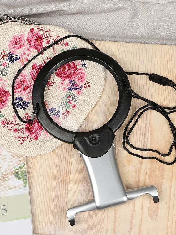 Лупа универсальная с подсветкой, 2Х, 6Х, Maxwell — картинка 4