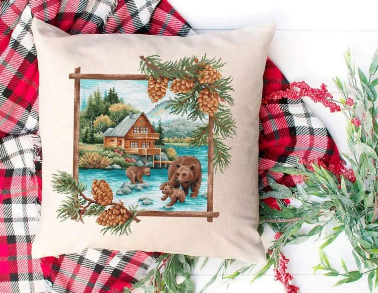 Набор для вышивания «Таежная семья. Медведи» — картинка 3