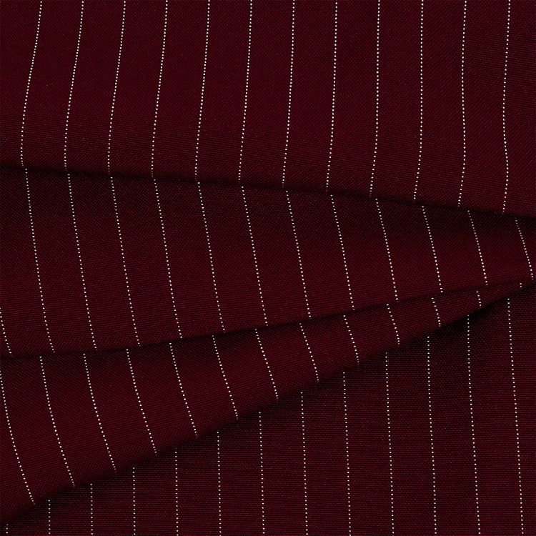 Ткань Габардин кач-во Фухуа, 180 г/м², 5 м x 150 см, цвет: бордовый, принт полоска, TBY — картинка 2