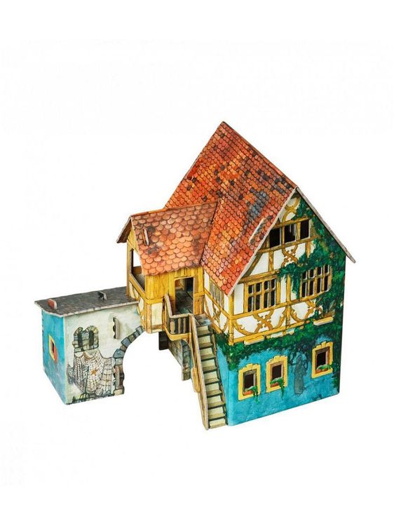 Сборная модель из картона «Дом с кораблем» — картинка 3