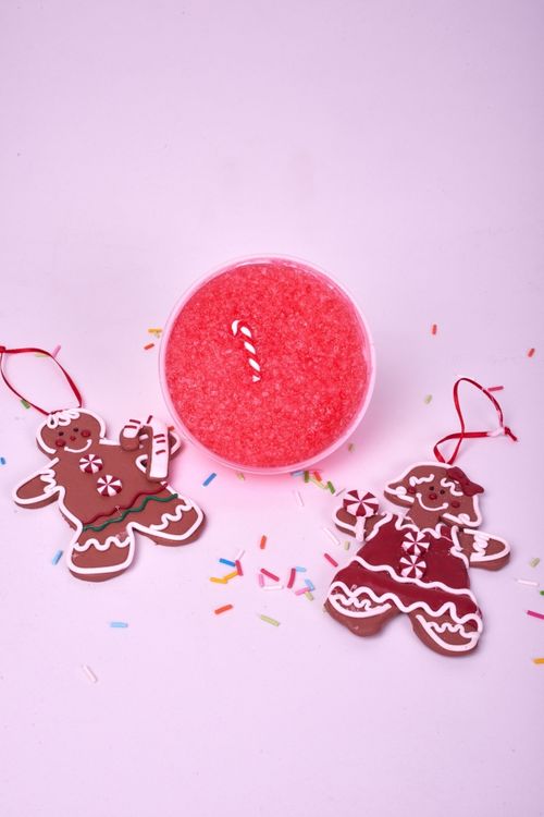 Слайм «Стекло» Физ красный с блестками с леденцом, 180 г — картинка 4