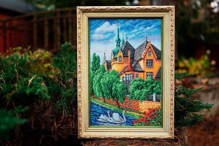 Набор вышивки бисером «Лебеди. Страсбург» — картинка 8