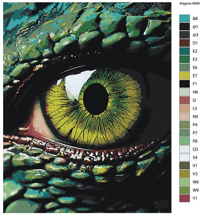 Картина по номерам «Глаз зеленого дракона 2» — картинка 2