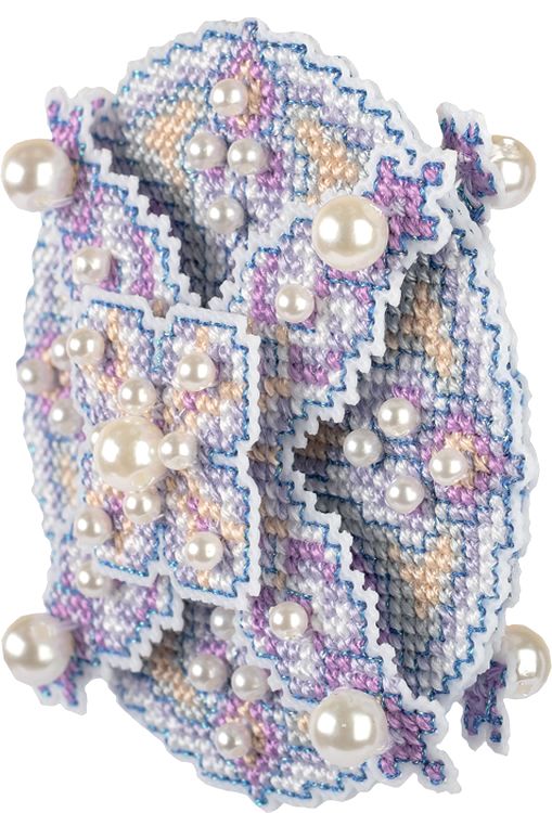 Набор для вышивания «Новогодняя игрушка. Лиловый шар» — картинка 2