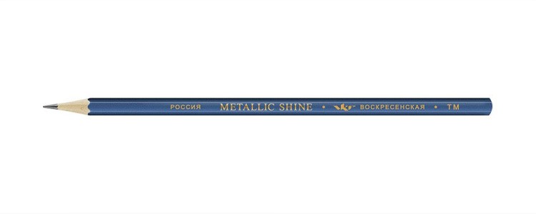Карандаш графитный ВКФ «Metallic shine» ТМ (HB), темно-синий
