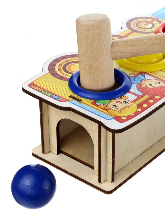 Стучалка цветная «Паровоз», 3 отверстия — картинка 5