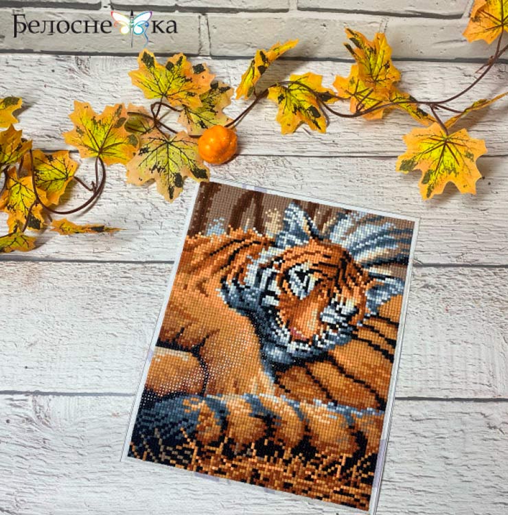 Алмазная вышивка «Тигренок» — картинка 5