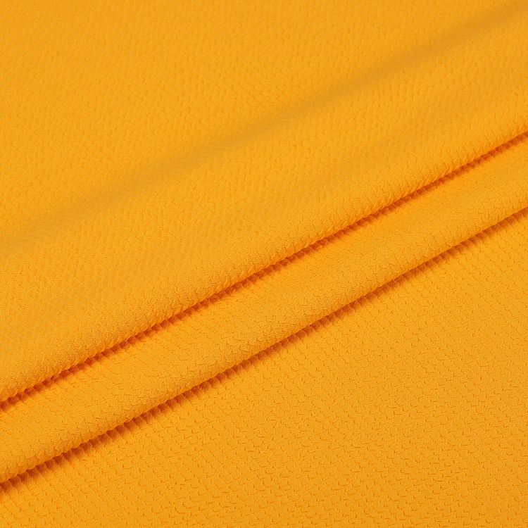 Ткань трикотажная Бифлекс жатка, 6 м, ширина 150 см, 240 г/м², цвет: 13 оранжевый, TBY — картинка 4