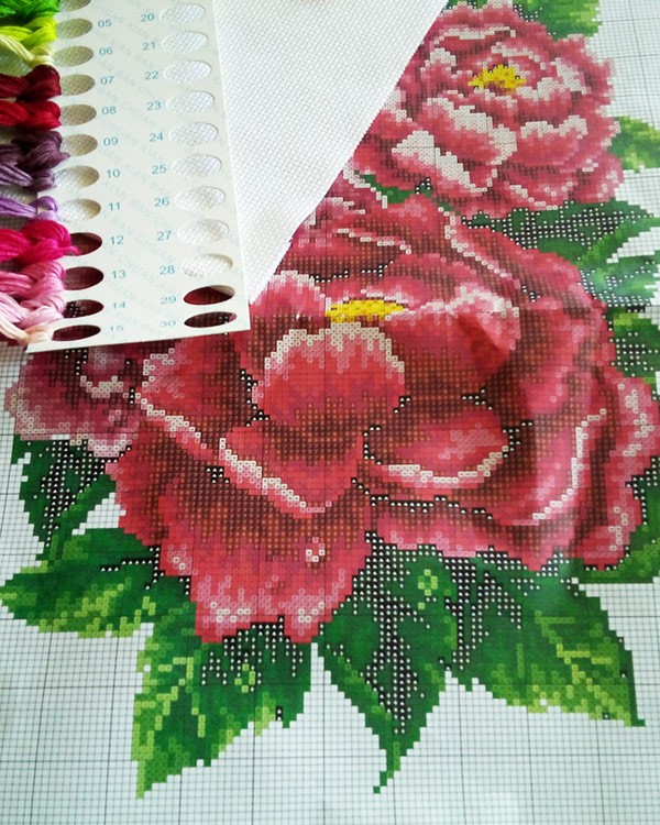 Набор для вышивания «Розовые пионы» — картинка 2