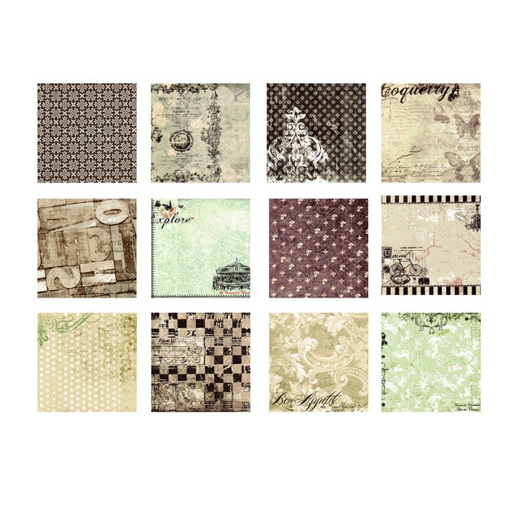 Набор бумаги «Мятные узоры» — картинка 3