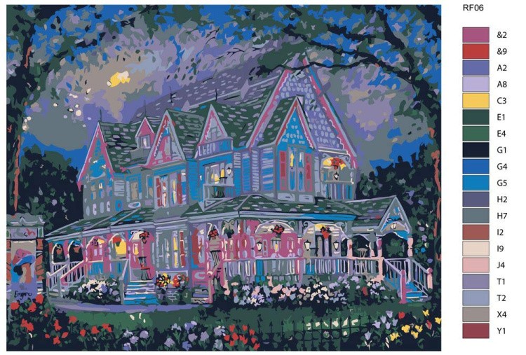 Картина по номерам «Коттедж для большой семьи» — картинка 2