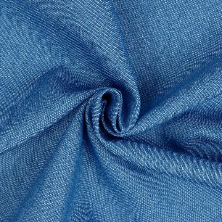 Ткань Джинс, 1 м х 150 см, 115 г/м², цвет: темно-голубой, TBY