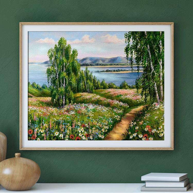 Алмазная вышивка «Цветущий луг» — картинка 2